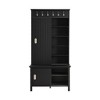 NicBex Hall Tree with Bench and Storage Cabinet Coat Rack with 6 Hooks and Sliding Door Storage Cabinet for Living Room, Entryway - 2 of 4