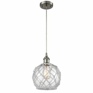 Farmhouse Rope - 1 Light Cord Hung Mini Pendant In Industrial Style-10 Inches Tall and 8 Inches Wide - 1 of 1