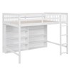 TIRAMISUBEST Full Size Loft Bed with 8 Open Storage Shelves and Built-in Ladder, Solid Wood Loft Bedframe with Guardrails, Kids Playhouse Bed - 4 of 4