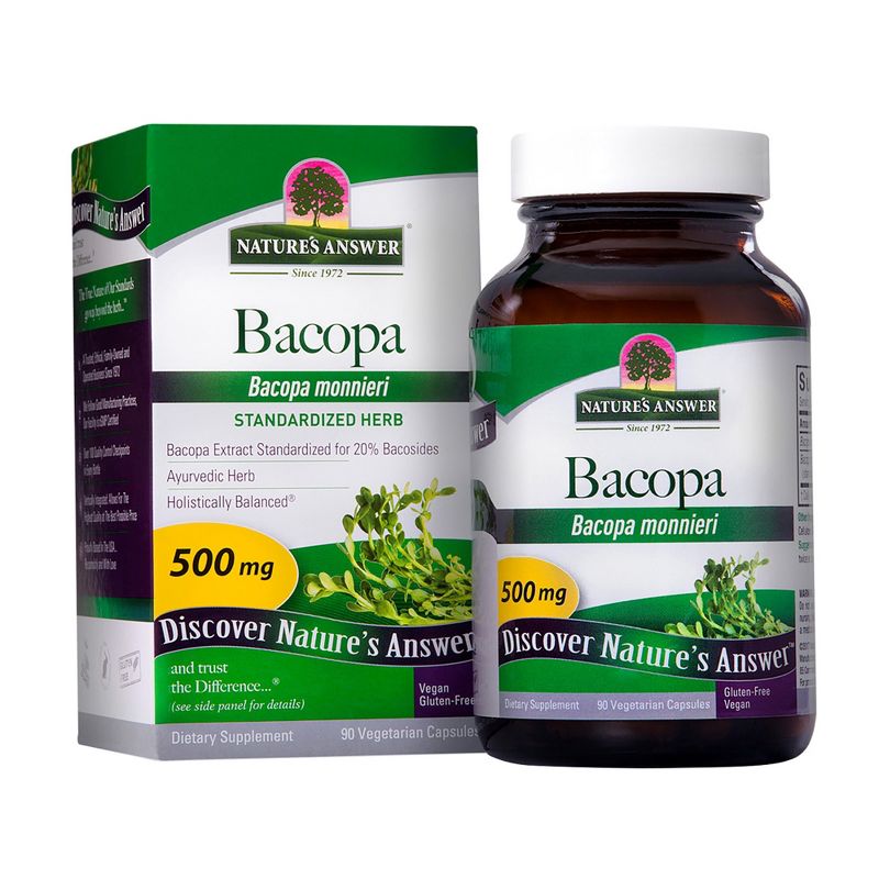 Nature's Answer Bacopa STD, Vegetarian Capsules, 90 Count, 1 of 4