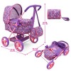 Peppa Pig: Doll Deluxe Pram & Bag - Purple, Pink, Flowers - 4 of 4