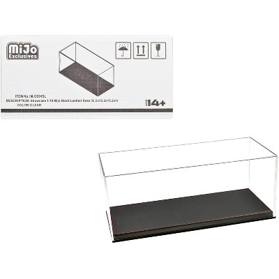 Showcase Acrylic Display Case with Black Synthetic Leather Base "Mijo Exclusives" for 1/18 Scale Models
