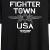 Women's - Top Gun - Property of Fighter Town Oversized Graphic T-Shirt - 2 of 4