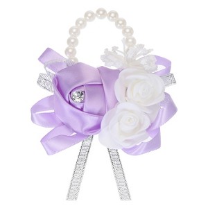 Unique Bargains Decorative Wedding Prom Party Artificial Rose Wrist Corsages - 1 of 3