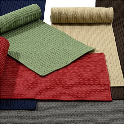 Mink Brown Braided Reversible Synthetic Runner Rug 2'x5'