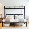 Mshliw Twin Over Twin Over Twin Metal Triple Bunk Bed with Safety Guardrails, Ladder, Convertible 3 Beds, Space-Saving Design - 4 of 4