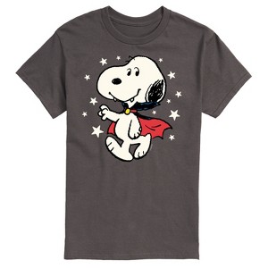 Men's - Peanuts - Snoopy Vampire Stars Glow In The Dark Short Sleeve Graphic T-Shirt - 1 of 4
