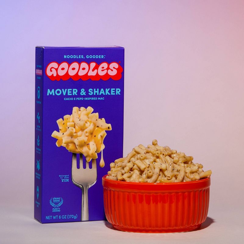 Goodles Mover &#38; Shaker Cacio E Pepe Inspired Protein Mac &#38; Cheese - 6oz, 4 of 10