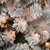 National Tree Company First Traditions 7.5' Pre-Lit Flocked Full Acacia Hinged Artificial Christmas Tree Clear Lights: Indoor Corner Display - 3 of 4
