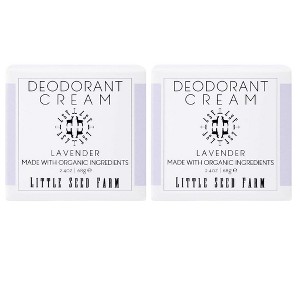 Little Seed Farm All Natural Deodorant Cream, Aluminum Free Deodorant for Women or Men, (2.4 Oz)- Lavender - (PACK OF 2) - 1 of 4