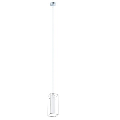 1-Light Loncino Mini Glass Pendant Chrome - EGLO