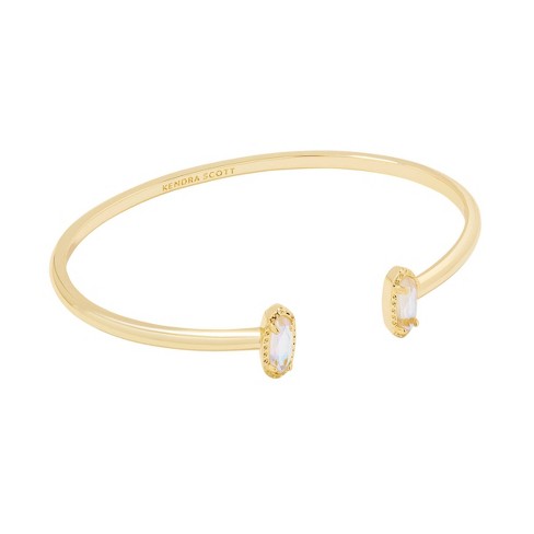 Kendra Scott Emma Dichroic Glass 14K Gold Over Brass Cuff Bracelet - Gold