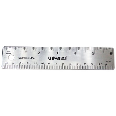 Universal Stainless Steel Ruler Standard/Metric 6" 59026