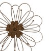 Poppy Wall Flower Brown Metal by Foreside Home & Garden - 3 of 4