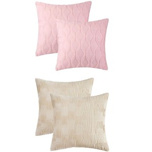 REGALWOVEN 4 Pcs Soft Decorative Throw Pillow Covers for Living Room 18" x 18" - 1 of 4