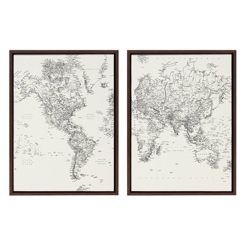 world map poster black and white