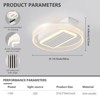 Low Profile Ceiling Fans with Lights and Remote, Flush Mount Vaneless Fan with 6 Speeds, Smart Ceiling Fan for Bedroom Living Room - 2 of 4