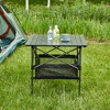 1-piece Aluminum Roll-up Square Folding Outdoor Table with Carrying Bag - 3 of 4
