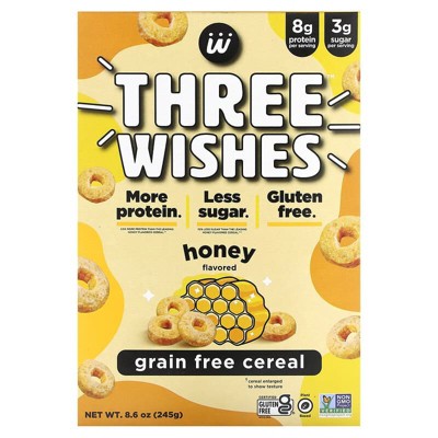 Three Wishes, Grain Free Cereal, Honey, 8.6 oz