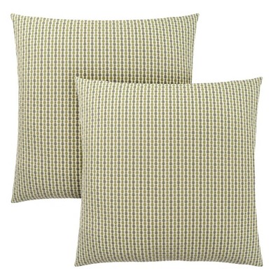 TopComfy Support Pillow Set of 2 Decorative Throw Pillows with Classic Dot Design for Sofa or Bed, Green, 17"*17"*3"