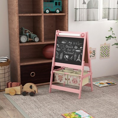 Acoinel Double Sided Art Easel with Storage Bins for Kids