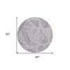 Purple Lilac And Silver Geometric Washable Indoor Outdoor Area Rug - 3 of 4