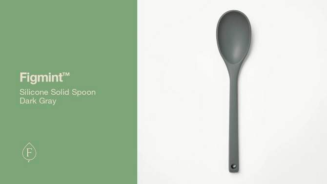 Silicone Solid Spoon Dark Gray - Figmint&#8482;, 2 of 5, play video