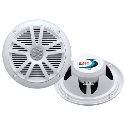 2) New Boss Audio MR6W 6.5" 180W Dual Cone Marine/Boat Speakers Stereo- White