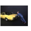 Mechanic Darwin Pushing a Car Figurine for 1/24 Scale Models by American Diorama - 3 of 3