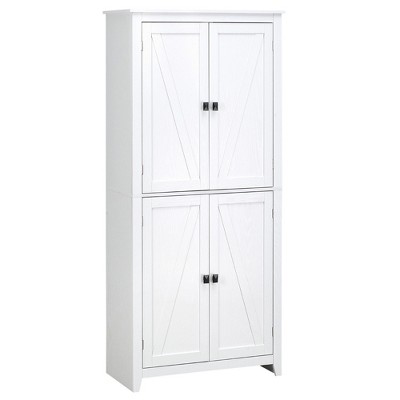NicBex 71.75 Inch Kitchen Pantry Storage Cabinet with 4 Doors and 2 Adjustable Shelves for Dining Room,Bathroom,Kitchen