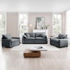 3-Piece Corduroy Upholstered Sofa Set with 2-Seater Sofa and 2 Single Sofa, Flexible Combination and Easy to Assemble - 2 of 4