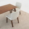 Mid-Century Dining Chair 2-Pack – Beige Linen, Solid Wood Frame, Curved Full-Back Lumbar Support, High-Density Foam Seat - 3 of 4