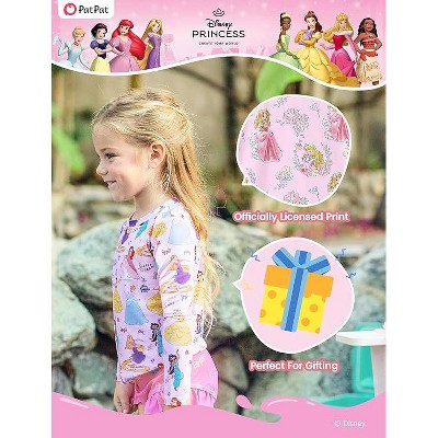 Disney Princess Kids Girls Summer Holiday Ruffle Swimwear Sets Rashguard Princesses Pink 4T-5T — фото 5