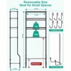 Bathroom Organizer Over Toilet Storage 4 Tier Metal Shelf Rack Black Space Saver with Adjustable Shelves and Baskets - 3 of 4