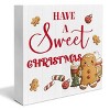 Farmhouse Christmas Wooden Block Sign - Gingerbread Decor for Table or Shelf - 5 x 5 Inch - 4 of 4