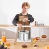 VEVOR 1.45 Gal/5L Fruit Wine Press, 2 Stainless Steel Barrels, Manual Juice Maker, Cider Apple Grape Tincture Honey Olive Oil Making Press, Silver - 2 of 4