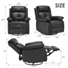 NicBex Small Swivel Rocker Recliner Chair,Upholstered Recliner for Adults with Adjustable Backrest,Armchair for Living Room,Bedroom,Apartment - 3 of 4