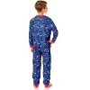 Hot Wheels Boys' Tossed Print Race Long Sleeve Union Suit Sleep Pajama Blue - 2 of 3