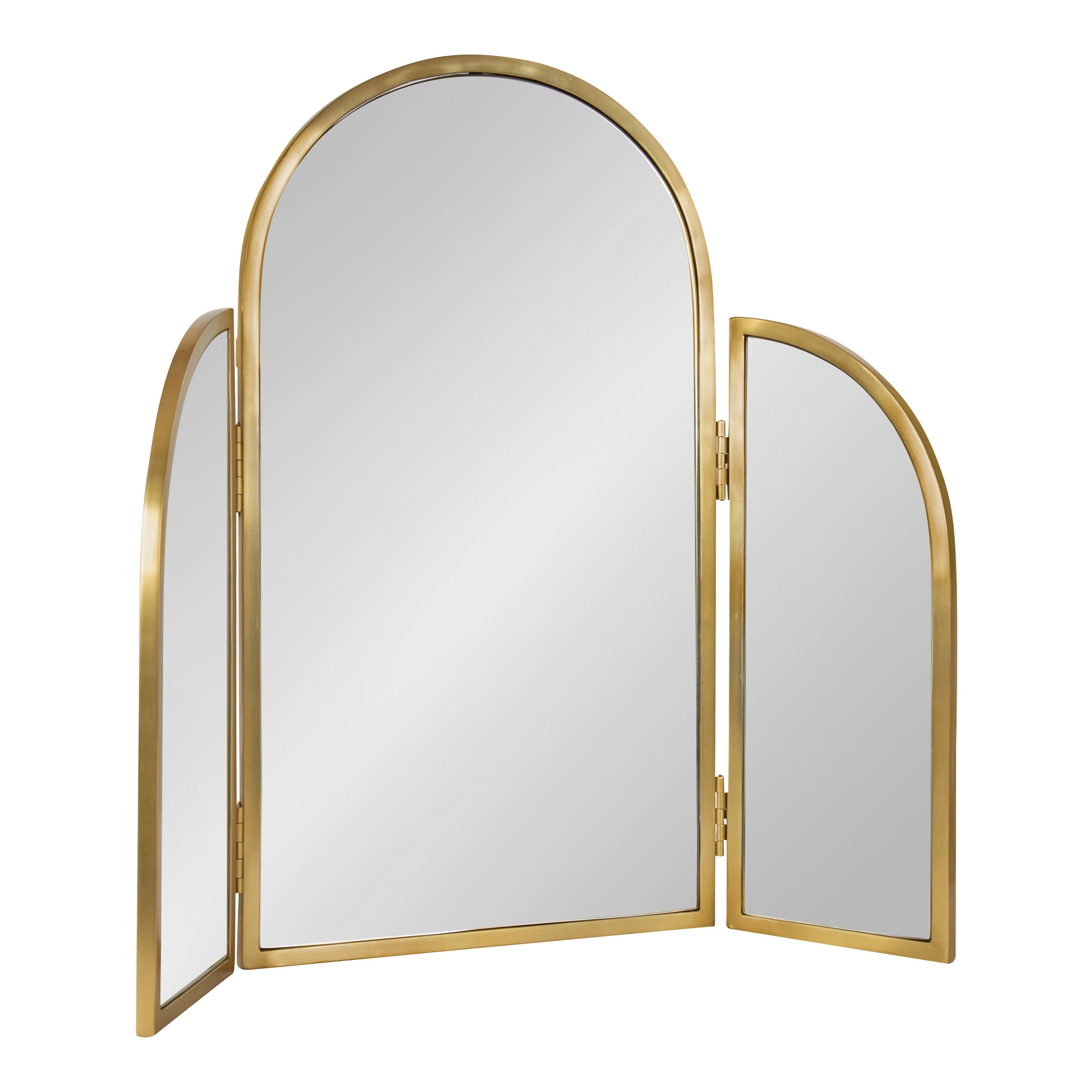 28"x28" Amoli Tripod Arch Mirror Gold - Kate & Laurel All Things Decor: Modern Style, Wall Mounted, No Assembly Required