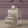 GALAXHERO Night Stand 2 Drawer Small Dresser for Bedroom, Closet, Dorm, Fabric Nightstand with Storage Bins - 4 of 4