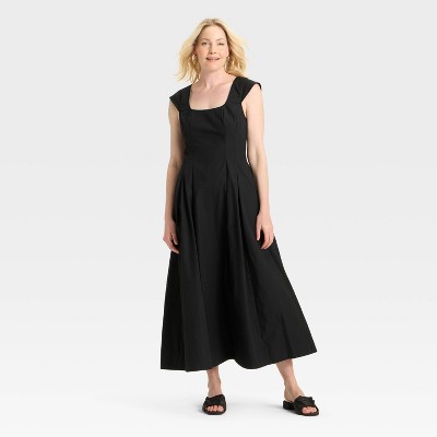 Women's Poplin Midi Dress - A New Day™