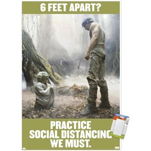 Trends International Star Wars: Saga - Luke and Yoda Social Distancing Unframed Wall Poster Prints - 1 of 4