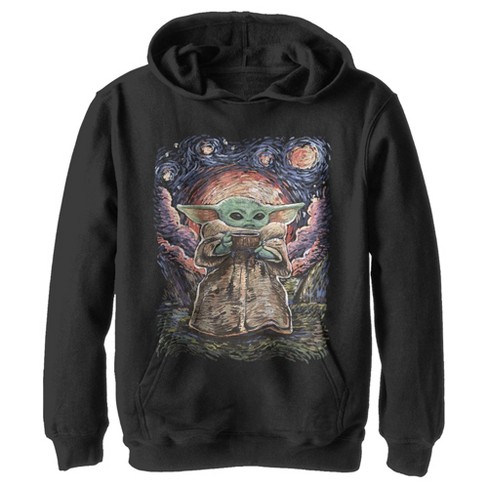 Baby yoda black discount hoodie