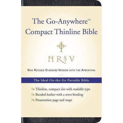 Go Anywhere Compact Thinline Bible Nrsv With Apocrypha By Zondervan Leather Bound Target