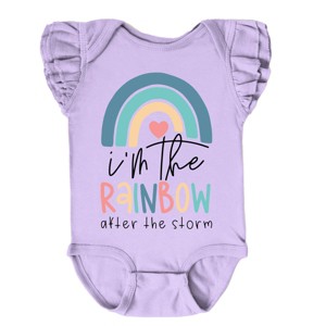 The Juniper Shop Rainbow After The Storm Flutter Sleeve Bodysuit - 1 of 4