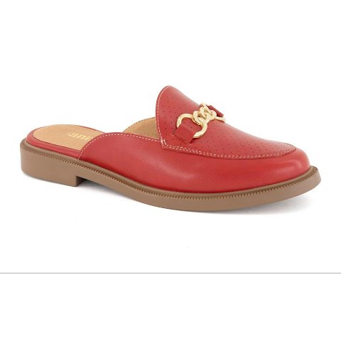 Женские сабо Andrea Women's Flat Mocassin Mules 95898-3904824 Red 9