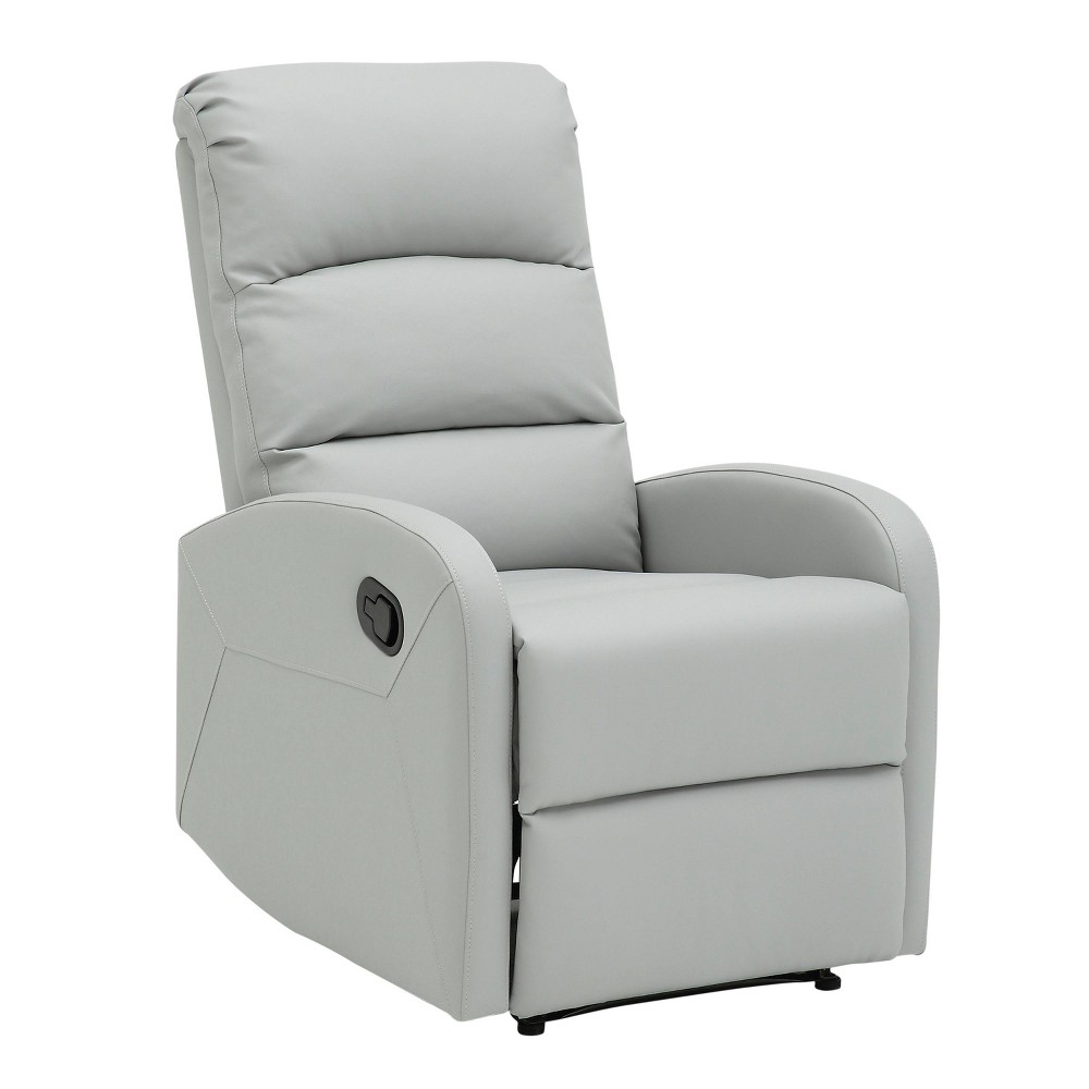 Dormi Contemporary Upholstered Recliner Chair Light Gray LumiSource For Sale