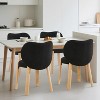 Heart Back Accent Chair - Plush Teddy Fabric Vanity Chair, Small Space Armless Makeup Desk Chair for Bedroom/Dressing Room - 4 of 4