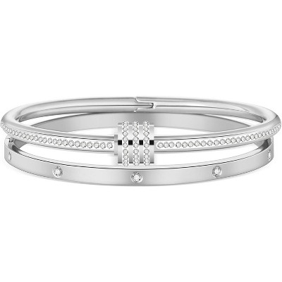 18K Gold Plated Love Friendship Bracelet with Cubic Zirconia, Stainless Steel Cuff Bangle Jewelry Set for Women