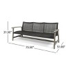 3-Person Outdoor Wicker Woven Patio Sofa,Lounge Sofa with Slatted Acacia Wood Arms,Modern Wooden Sofa for Deck or Backyard-Coolbibila - 4 of 4
